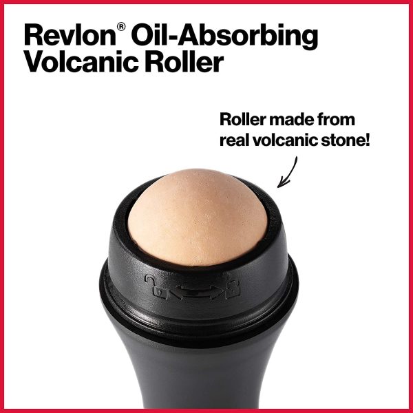 Revlon make up Oil-Absorbing Volcanic Roller Rullo Viso in Pietra Vulcanica Opacizzante Riutilizzabile per la Cura della Pelle - 50 g