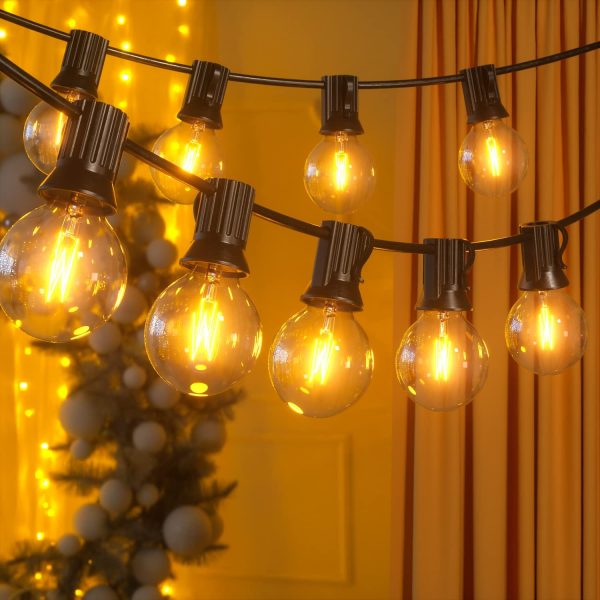 Catena Luminosa da 9 m per Esterni,  con 25 Lampadine per Giardino Impermeabile per Natale Matrimoni Feste Decorazione per Esterni Colore Bianco Caldo - immagine 7