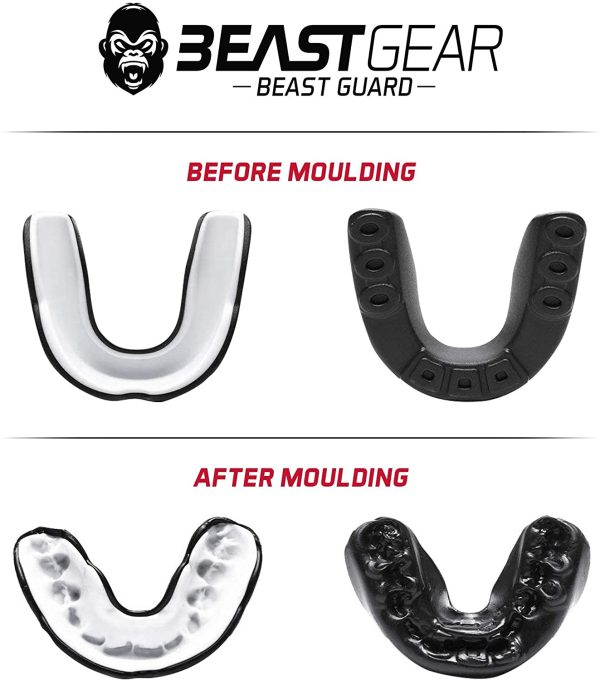 Beast Gear Paradenti Boxe - Mouthguard Professionale per Rugby, Football Americano, Kick Boxing, Muay Thai, Karate e MMA - Protezioni per Pugilato - immagine 7