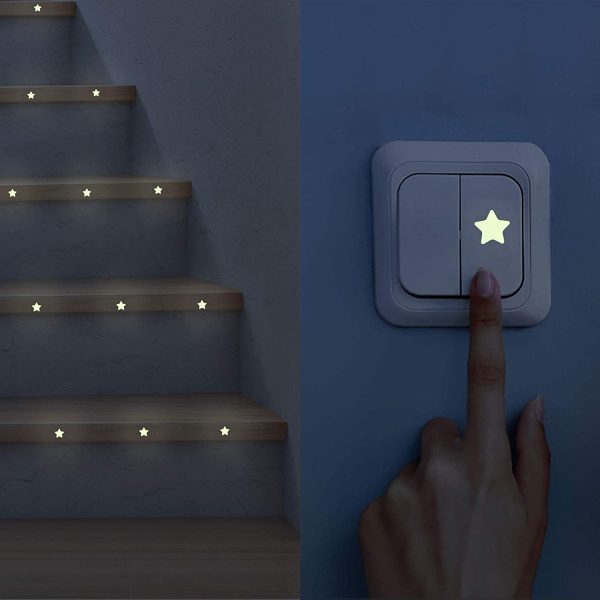 Stelle fluorescenti adesive soffitto, punti luminosi soffitto ?C 452 adesivi fluorescenti, adesivi fluorescenti per cameretta per il tuo cielo stellato, stelline fluorescenti adesive - immagine 5