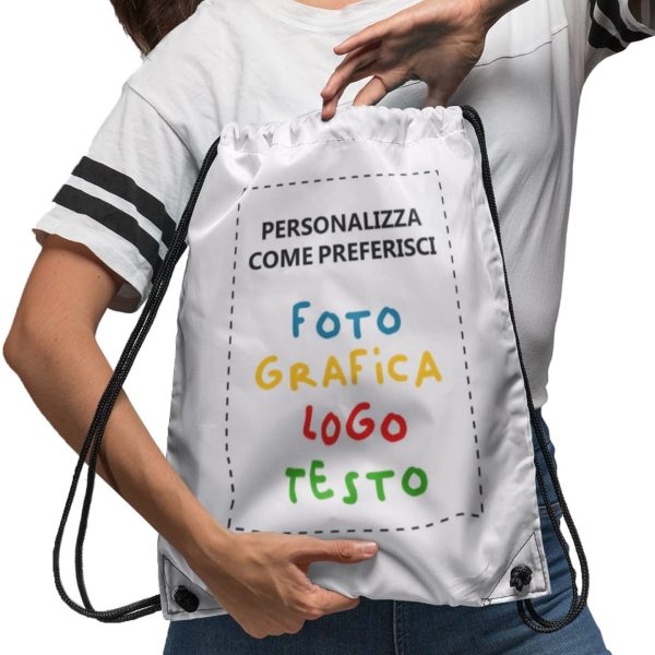 CHEMAGLIETTE! Sacca Borsa Personalizzata Con Foto Logo Scritta Idea Regalo Compleanno Addio Al Celibato Nubilato Aziendale - immagine 4