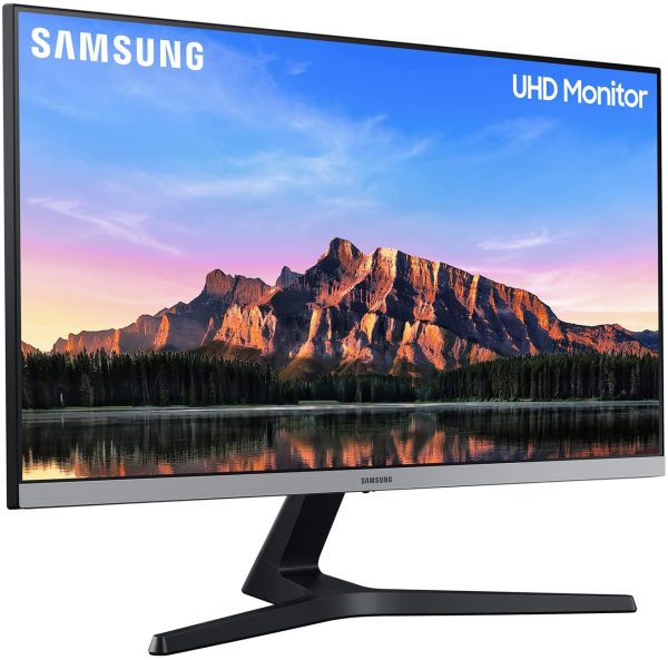 HRM UR55 (U28R552), Flat, 28", 3840x2160 (UHD 4K), HDR10, IPS, 60 Hz, 4 ms, FreeSync, HDMI, Display Port, Ingresso Audio, PIP e PBP, Eye Saver Mode, Dark Blue Gray - immagine 2