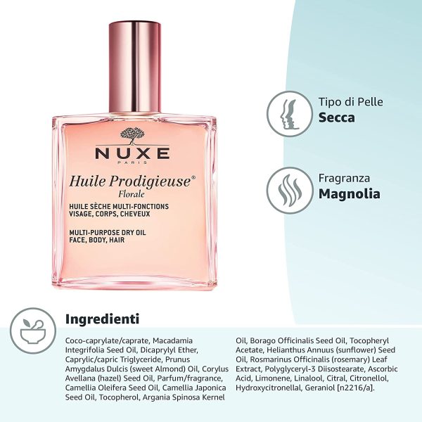 Nuxe Trattamento Mitico Huile Prodigieuse ai 7 Oli Preziosi 100% Vegetali Declinato - 100 ml - immagine 3