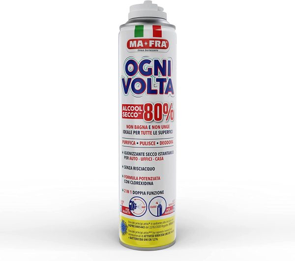 H1122, Ogni Volta, Spray Igienizzante a Secco Istantaneo & H1054, Igienizzante, Senza Alcool, Pulisce e Purifica Le Superfici Auto - immagine 7