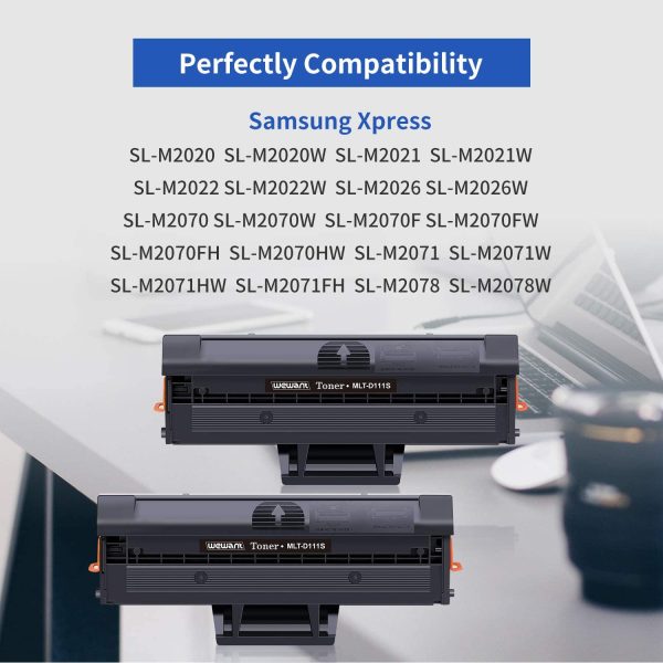 Toner D111S Cartucce Toner Compatibile Samsung MLT-D111S D111L per Samsung Xpress SL M2020 M2020W M2021 M2021W M2022 M2022W M2026 M2070 M2070W M2070F M2071 M2078,Confezione da 2 Nero - immagine 5