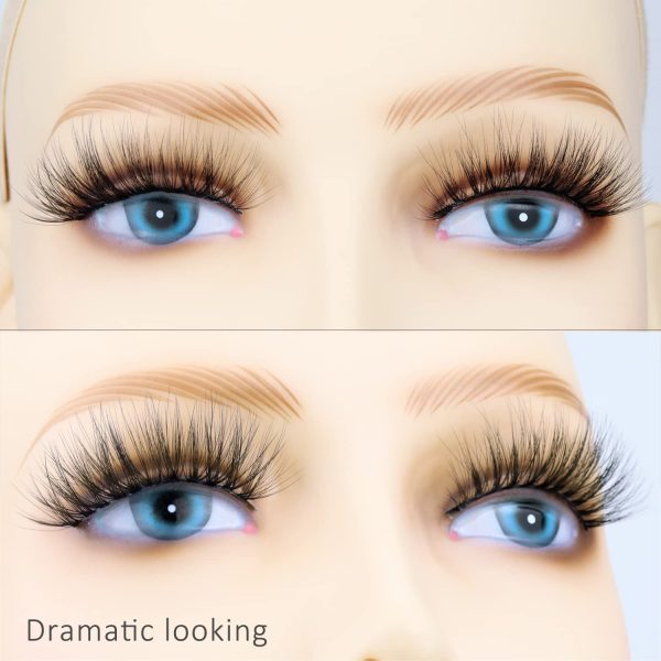 EMEDA Ciglia Finte Naturali 3D Multipack 7 Paia, Ciglia lunghe e soffici fatte a mano per il trucco degli occhi, ciglia finte 3D 5D false eyelashes (5D 31) - immagine 2