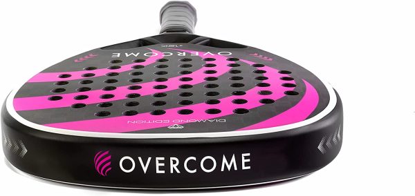 OVERCOME Racchetta Padel Unisex, Padel Racchette Fibra di Carbonio 12K, Diamond, Paddle Racchetta Forma Diamante, Livello Intermedio-Avanzato, Ottimo Bilanciamento - immagine 4