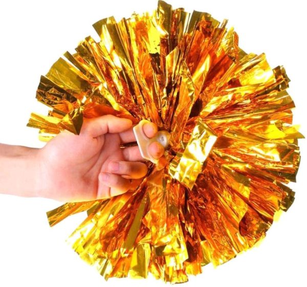 Xinlie PON PON in Plastica per Cheerleaders Cheerleading Pom Poms Pompon Cheerleader Mano Fiori Cheerleader Pompoms PON-PON Cheerleading Pompon Sport Danza Allegria Pompon di Plastica (4 Pezzi) - immagine 7