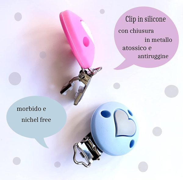 Catenella portaciuccio silicone Lulù Creazioni Personalizzata Con Nome | MADE IN ITALY BPA Free - immagine 2