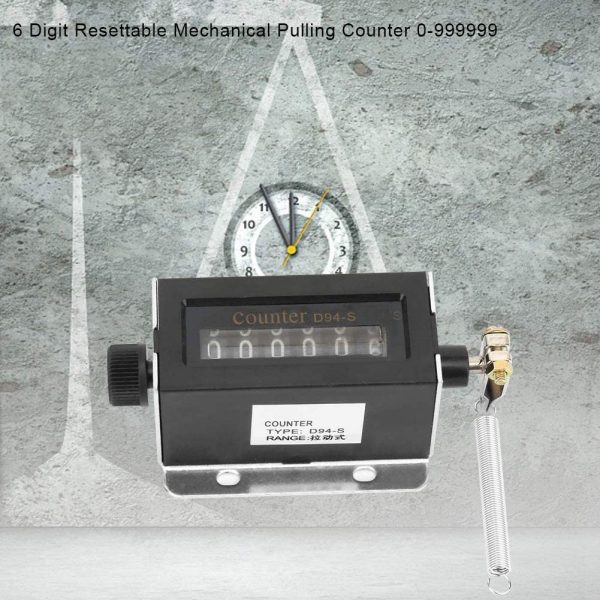 YWBL-WH Contatore contapersone Manuale in Metallo - Counter Portatile Conta Persone contacolpi contagiri - clicker Meccanico con 6 cifre 0-999999 - immagine 5