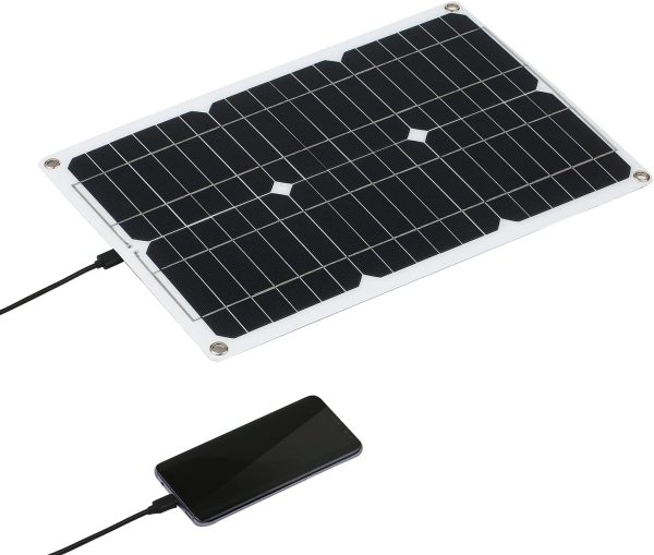 Kit Pannello Solare 18W 12V Doppia Porta USB Modulo Monocristallino Off Grid con Regolatore di Carica Solare - immagine 3