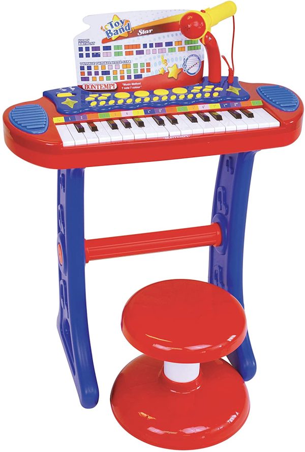 Bontempi 13 3240 - Tastiera 32 tasti microfono e sgabello - immagine 5