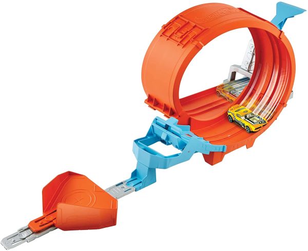 Hot Wheels -Pista Acrobazie nel Loop con Lanciatore Doppio, Rampa a Molla e Macchinina, Giocattolo per Bambini 4+ Anni, GTV13 - immagine 8