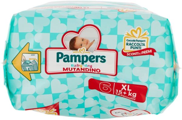 Pampers Baby Dry, Mutandino XL, 14 Pannolini, Taglia 6 (15+ Kg) - immagine 6