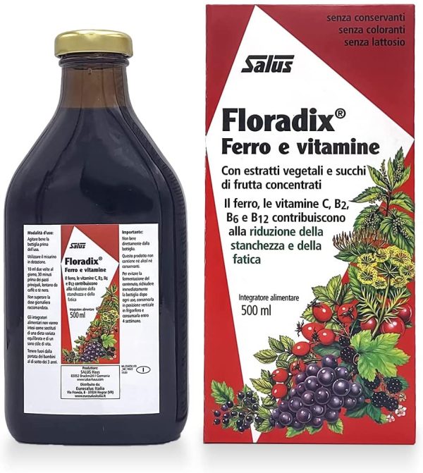 Floradix Integratore Alimentare d'Erbe Ricca di Ferro, 500 ml - immagine 2