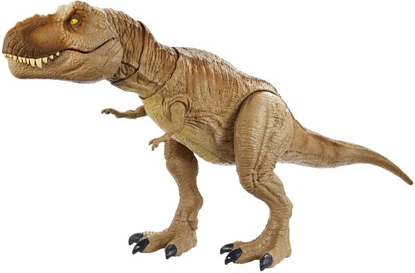 Jurassic World T-Rex Ruggito Epico, Dinosauro Snodato con Suoni e Vibrazioni, Giocattolo per Bambini 4+Anni, GRN70 - immagine 3