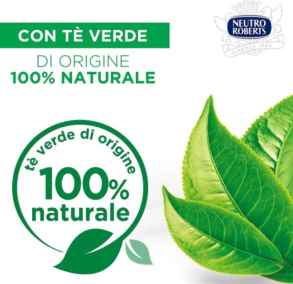 Neutro Roberts, Sapone Liquido Ecopouch Antibatterico, Ecoricarica Ecologica, Pelle Sana e Protetta, T?? Verde - Confezione da 6 Pezzi da 400 ml - immagine 8