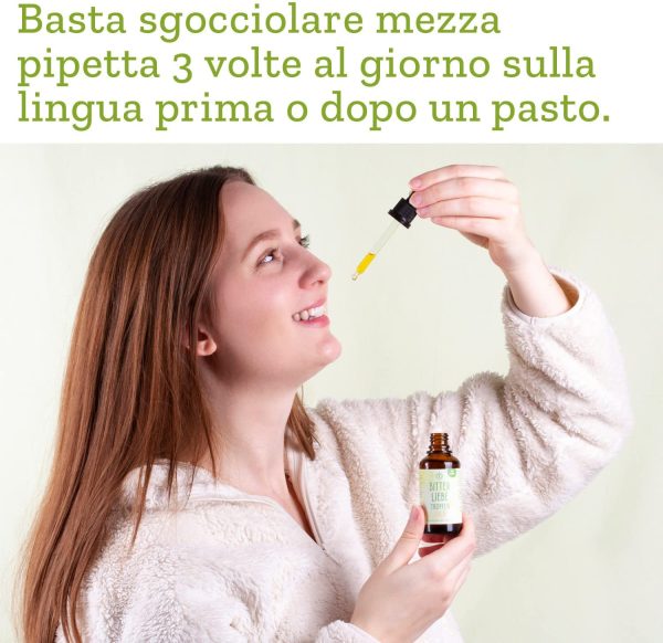 BitterLiebe? ?C Gocce di sostanze amare, versione delicata, senza alcol 50 ml, rese famose dallo show tedesco ??Die H?hle der L?wen??, con aceto di mele bio e zinco