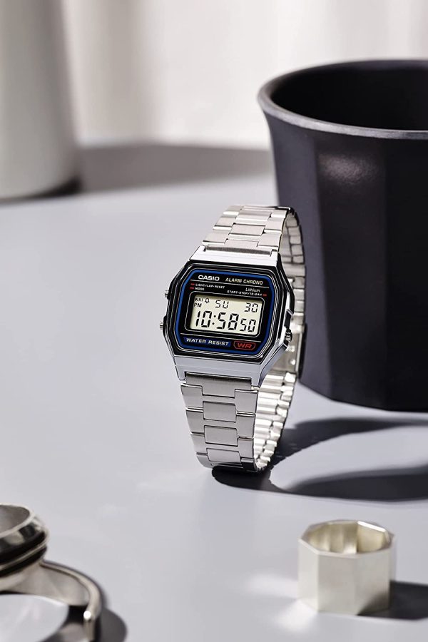 Casio Vintage A158WA-1CR - Orologio da Polso Digitale, Argento - immagine 5