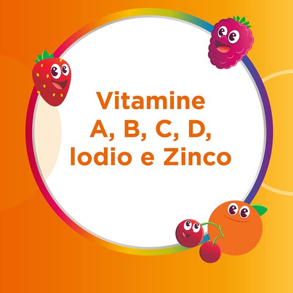 Multicentrum Vitagummy Integratore alimentare di vitamine e minerali formulato per Bambini 3+, con Vitamina D e Iodio, gusto frutta mista, 30 caramelle gommose da consumare dove e quando vuoi - immagine 4