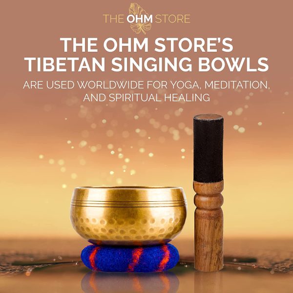 Set di campane tibetane con incisioni curative di mantra ?C ciotola del suono per meditazione artigianale in Nepal - immagine 5