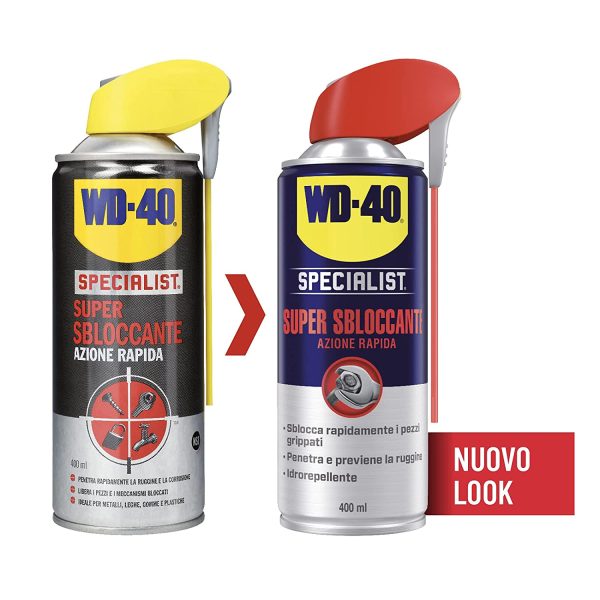 WD-40 Specialist - Super Sbloccante Lubrificante Spray Azione Rapida con Sistema Doppia Posizione - 400 ml