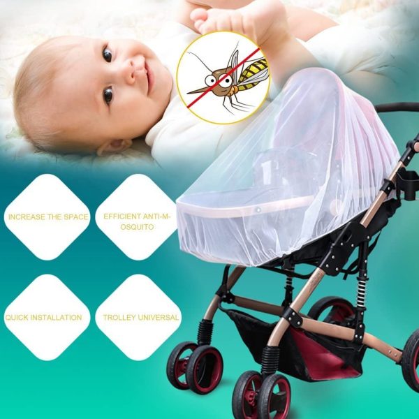 Trendy Summer Infants Passeggino Zanzariera Buggy Carrozzina Protector Passeggino Fly Midge Insect Bug Cover Accessori passeggino - immagine 6