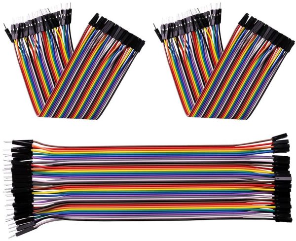 ELEGOO 120pcs 3 in 1 Kit Cavetti Jumper Filo Dupont Multicolore Wire 28AWG Cavi 40 pezzi da M/F Maschio a Femmina, 40 pezzi da Maschio a Maschio, 40 pezzi da Femmina a Femmina per Arduino Raspberry Pi - immagine 5