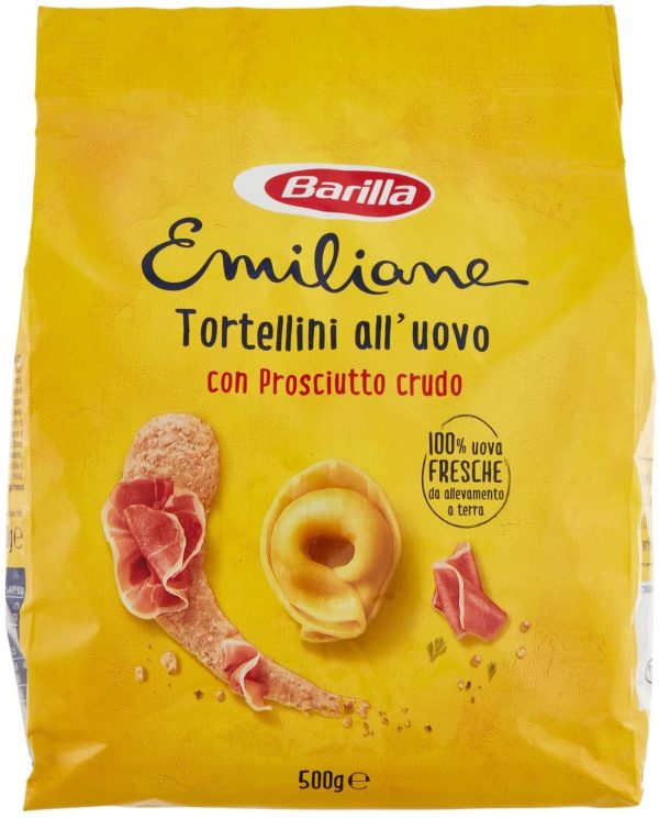 Barilla Pasta all'Uovo Ripiena Le Emiliane Tortellini con Prosciutto Crudo, 500 g - immagine 7