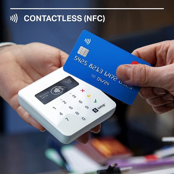 Lettore di carte SumUp Air per pagamenti con carta di debito, credito, Apple Pay, Google Pay. Dispositivo portatile contactless - avvicina soltanto la carta, il telefono o in modalit?? Chip & Pin - immagine 7