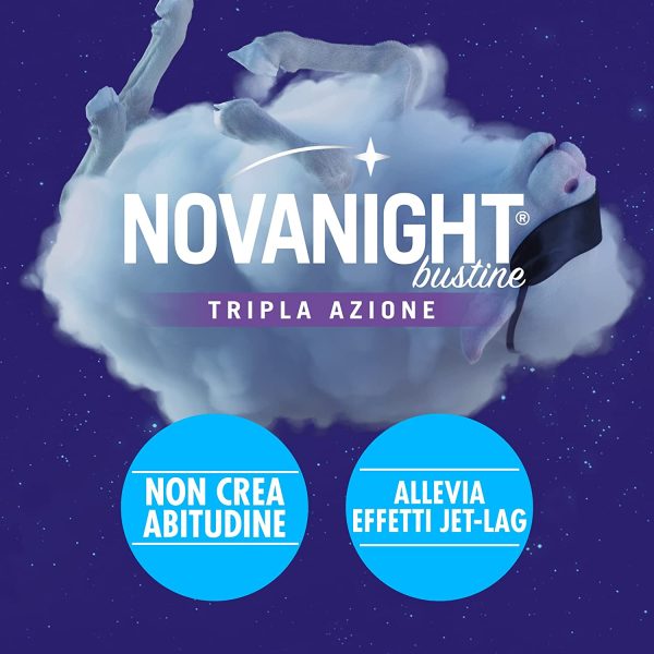 Novanight Bustine Tripla Azione Integratore alimentare con melatonina, griffonia e Magnesio, 20 bustine orosolubili - immagine 7