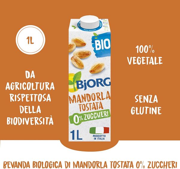 Bjorg Bevanda di Mandorla Tostata Biologica (1L) 0% Zuccheri - 1000 ml - immagine 5