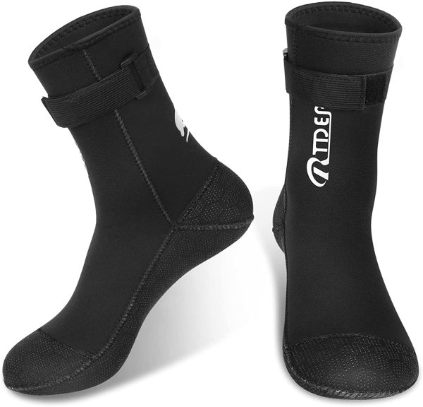 RTDEP Calzini in Neoprene, Calze in Neoprene da 3 mm per Immersioni subacquee,Pinne Antiscivolo per Uomo Donne,Scarpe da Acqua Antiscivolo, Calze da Muta Termica Snorkeling e Sport Acquatici - immagine 6