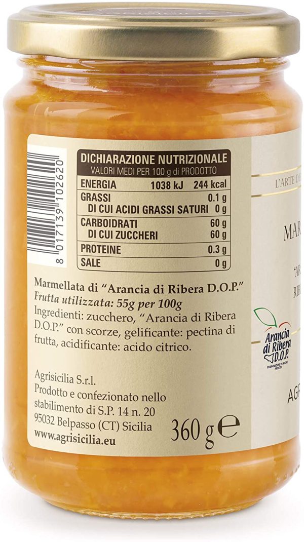 Agrisicilia Agr059 Marmellata di Arancia di Ribera Dop - 360 G - immagine 4