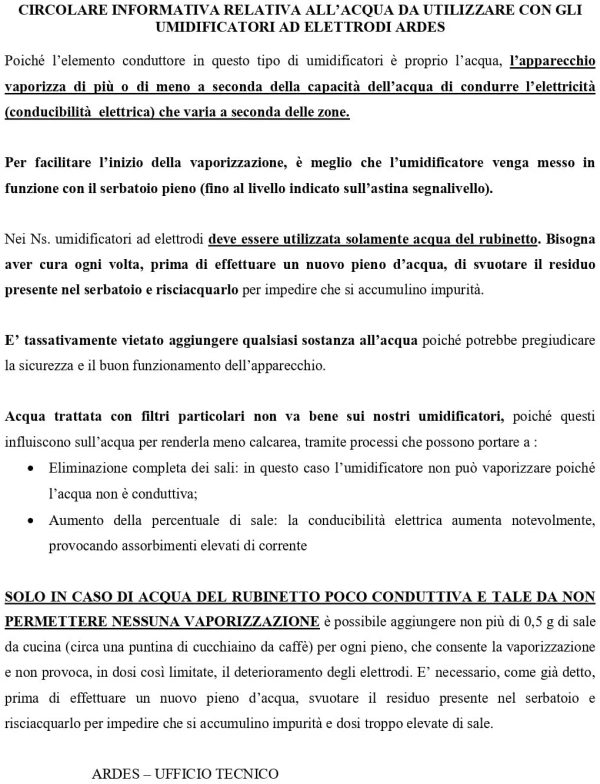 820 AR820 Umidificatore a Vapore Caldo PACO ad Elettrodi 400 W Capacità 2 Litri Vaporizzazione Regolabile Con Autospegnimento, Plastica, Viola - immagine 5