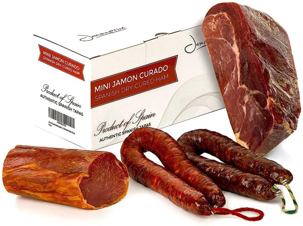 Prosciutto Serrano Spagnolo Stagionato e Disossato Gran Riserva 1 Kg + Lomo (Lonza) Duroc Natural 250 gr + Chorizo Salsiccia 200 gr + Salsiccia Salchichon 200 gr - Jamonprive Premium - immagine 4