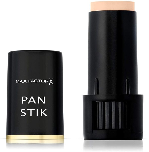 Max Factor - Fondotinta Compatto Pan Stik - Stick Multiuso 3in1: Fondotinta, Correttore e Contouring - 012 True Beige - 9 g - immagine 5