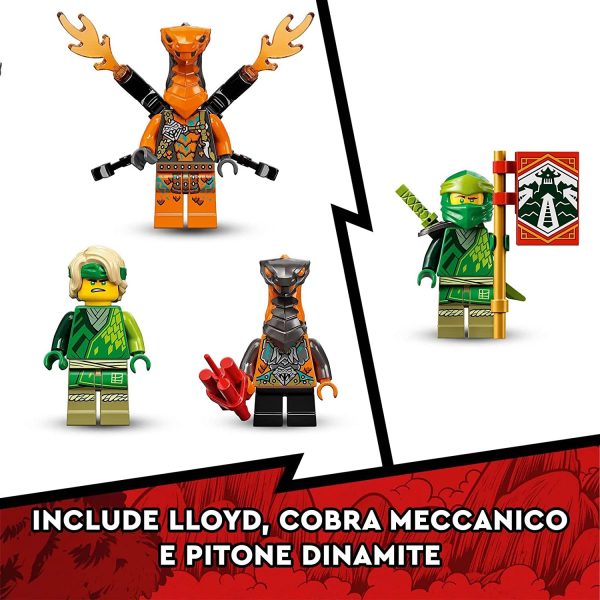 LEGO NINJAGO Auto da Corsa di Lloyd - EVOLUTION, Set per Bambini di 6 Anni con Quad, Guerrieri Serpente e Banner da Collezione, 71763 - immagine 6