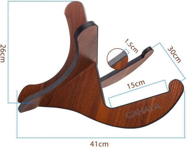 CAHAYA Supporto Chitarra da Terra in Legno Reggi Chitarra Universale Stand Chitarra Pieghevole Supporto per Chitarra Acustica Classica Basso a Forma X Antiscivolo - NUOVA VERSIONE Modello CY0180 - immagine 5