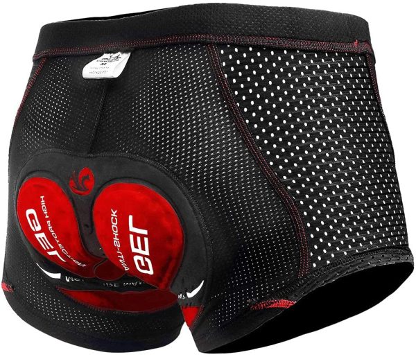 X-TIGER Ciclismo Uomo 5D Gel Imbottito Boxer Traspirante Biancheria Intimo Mutande Pantaloncini da Ciclismo Bici - immagine 2