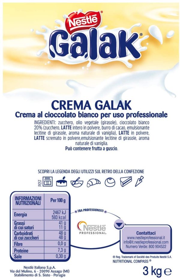 Nestlé Galak Professionale Crema al Cioccolato Bianco - 3 kg - immagine 3