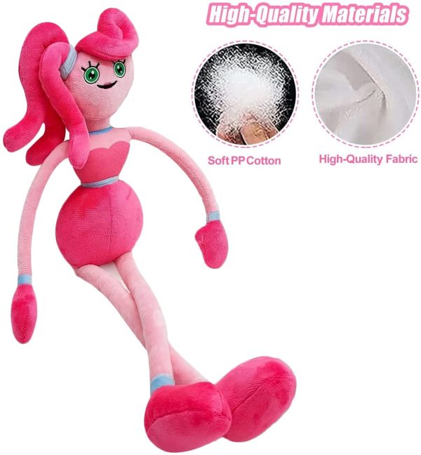 Mommy Long Legs Peluche, Huggy Wuggy Peluche Rosa, 63cm/24.8in Peluche Poppy Playtime Bambola, Horror Rosa Lungo Gambe Mommy Giocattolo Peluche Regalo per Il Gioco - immagine 4