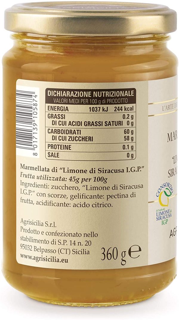 Agrisicilia AGR064 Marmellata di Limoni di Siracusa IGP - 360 g - immagine 8