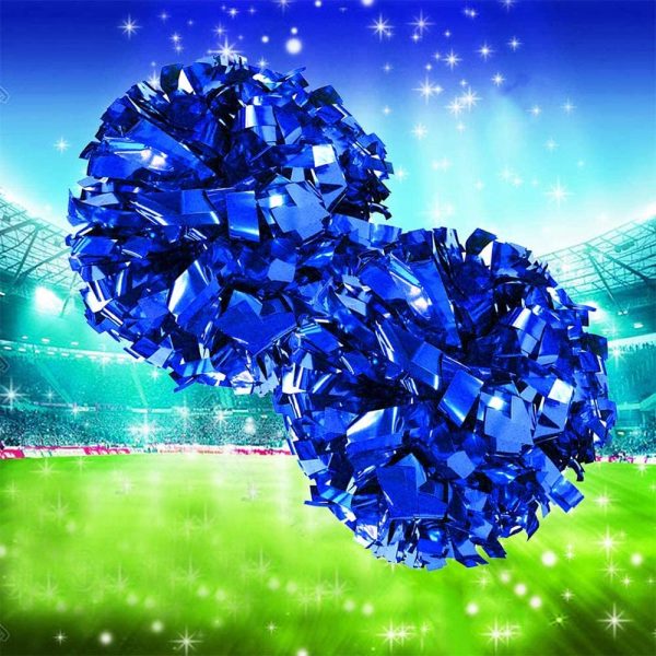 Xinlie PON PON in Plastica per Cheerleaders Cheerleading Pom Poms Pompon Cheerleader Mano Fiori Cheerleader Pompoms PON-PON Cheerleading Pompon Sport Danza Allegria Pompon di Plastica (4 Pezzi)