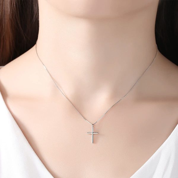 Bo&Pao Collana Donna con ciondolo Croce Religione in Argento 925, 45 cm, regolabile - immagine 6