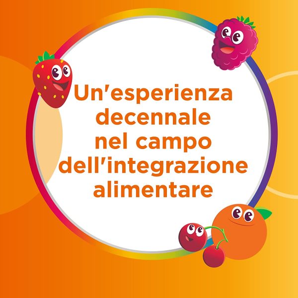 Multicentrum Vitagummy Integratore alimentare di vitamine e minerali formulato per Bambini 3+, con Vitamina D e Iodio, gusto frutta mista, 30 caramelle gommose da consumare dove e quando vuoi - immagine 5