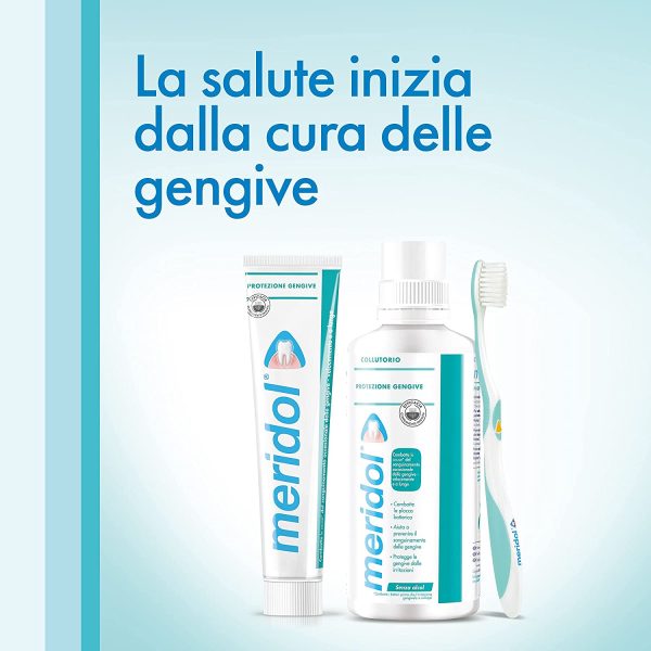 Meridol Collutorio con Ingrediente Antibatterico, Protezione Gengive, 400ml