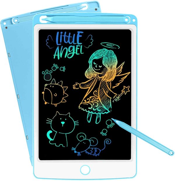 Colorato Tavoletta Grafica LCD Scrittura Digitale 10 Pollice, Elettronica Lavagna Cancellabile Tavolo da Disegno Portatile Lavagnetta Doodle per Bambini Insegnante Studenti Progettista (Blu) - immagine 3