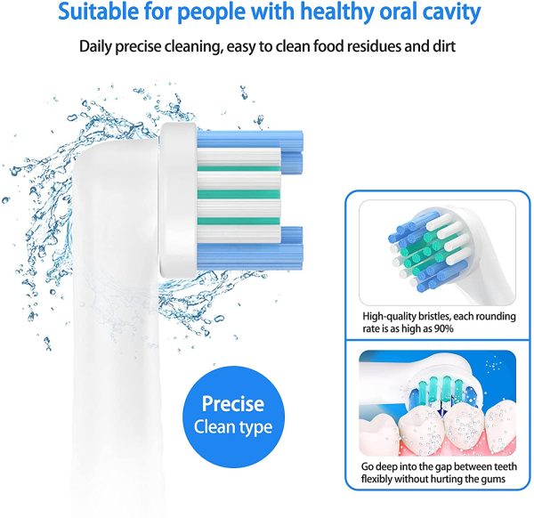 Testine di ricambio per Oral B??Testine per spazzolino di ricambio Braun Oral B ??pulizia profonda ??Compatibile Ricambi spazzolino elettrico (16 Pezzi) - immagine 3