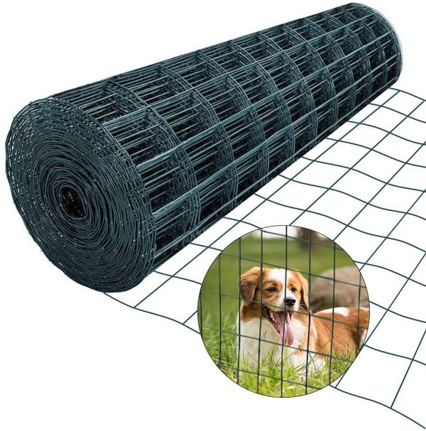 Amagabeli 1M X 20M Rete Metallica Zincata Plastificata 50 x 100mm RAL6005 Elettrosaldata Per Recinzione Rete Recinzione Elettrosaldata Zincata Plasticata Verde DA143 - immagine 4